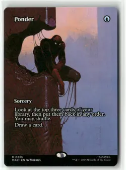 MTG Ponder 0013 Regular (Borderless) M Marvel Universe Eternal-Legal NM MAR - Image 1