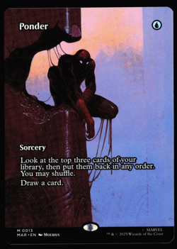 MTG: Ponder (Borderless) #13 M Normal NM Marvel Universe Eternal-Legal - Image 1