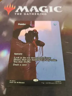 Mtg. Ponder. Borderless. Marvel Universe Eternal-Legal. Pack Fresh - Image 1