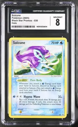2005 Pokemon Black Star Promo Holo Suicune #030 CGC 8 - Image 1
