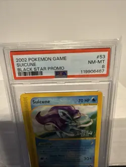 Pokemon 2002 Pokemon Game Suicune Black Star Promo #53 PSA 8 NM-MT - Image 2