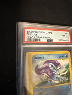 Pokemon 2002 Pokemon Game Suicune Black Star Promo #53 PSA 8 NM-MT - Image 3