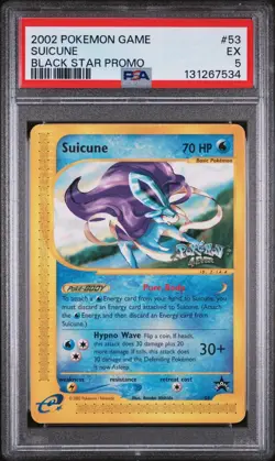 2002 POKEMON GAME PROMO BLACK STAR #53 SUICUNE PSA 5 - Pokemon 4 Ever Stamped - Image 3