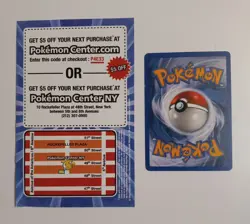 Pokemon TCG Suicune 53 Black Star Promo 2002 4-Ever Movie Card & $5 Off Coupon - Image 2