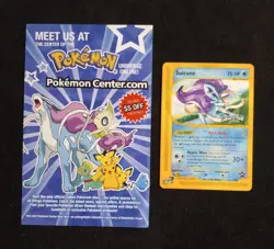 Pokemon TCG Suicune 53 Black Star Promo 2002 4-Ever Movie Card & $5 Off Coupon - Image 3
