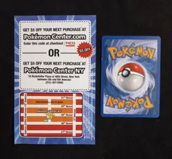 Pokemon TCG Suicune 53 Black Star Promo 2002 4-Ever Movie Card & $5 Off Coupon - Image 4