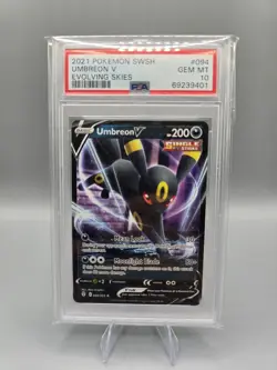 PSA 10 Pokemon TCG Umbreon V Evolving Skies Ultra Rare Card 094/203 Gem Mint - Image 1