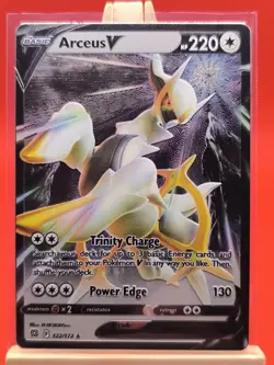 METAL Arceus V 122/172 Brilliant Stars Ultra Rare Promo Pokemon Card - Image 1