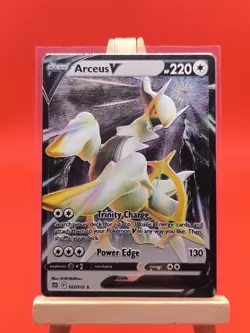 METAL Arceus V 122/172 Brilliant Stars Ultra Rare Promo Pokemon Card - Image 2