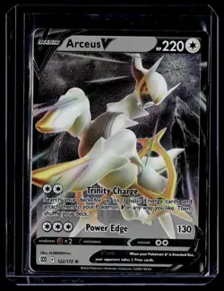 Arceus V 122/172 Holo Rare V Brilliant Stars Pokemon Card Metal Card - Image 1