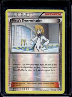 2016 Pokemon XY BREAKpoint Misty's Determination Reverse Holo #104/122 - Image 1