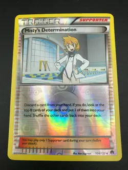 Misty's Determination REVERSE HOLO 104/122 Pokemon Supporter XY Breakpoint NM - Image 1