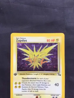 Pokemon Cards: 1st Edition Fossil Rare Holo: Zapdos 15/62 - Image 2