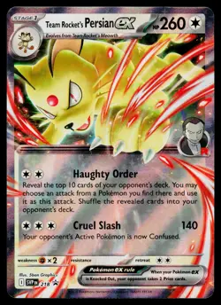 Team Rocket's Persian ex 218 SV: Scarlet & Violet Promo Cards #1 - Image 1