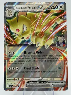 Pokemon TCG: Team Rocket's Persian ex 218 Sv: Scarlet & Violet Promo Cards Holo - Image 1