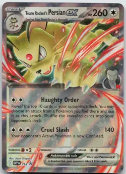 Team Rocket's Persian ex Promo SV: Scarlet & Violet Promo Cards 218 NM - Image 1