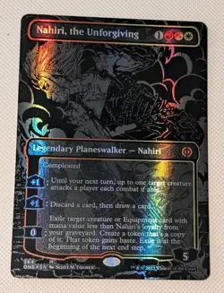 MTG *Raised Oil Slick FOIL * Phyrexia: All will be One NAHIRI THE UNFORGIVING NM - Image 1
