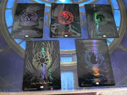 MTG Phyrexia: All Will Be One Oil Slick Raised Foil Land 5 set (1 of each type) - Image 1
