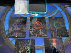 MTG Phyrexia: All Will Be One Oil Slick Raised Foil Land 5 set (1 of each type) - Image 2