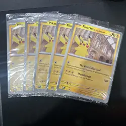 Pokemon TCG Pikachu At The Museum Promo Card (5 cards) - Image 1