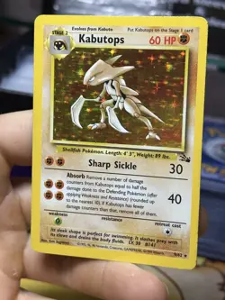 #2 Kabutops 9/62 Fossil 1999 Holo Rare WOTC Pokemon Card TCG - Image 4
