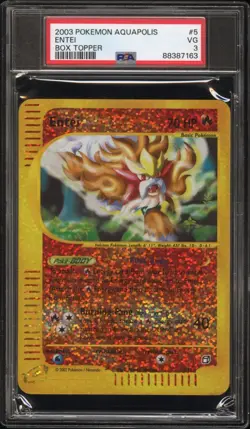 2003 Pokemon Entei Oversized Box Topper PSA 3 VG Reverse Holo Aquapolis Card #5 - Image 1