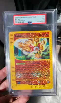 2003 Pokemon Entei Oversized Box Topper PSA 3 VG Reverse Holo Aquapolis Card #5 - Image 4