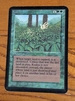 Kudzu Alpha rare lp LEA mtg Magic the Gathering - Image 1