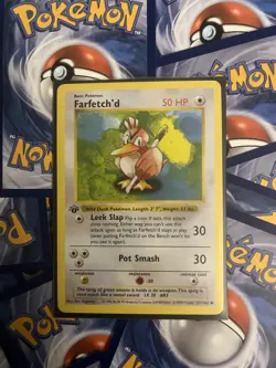 Pokemon TCG Base Set 1 Farfetch'd 27/102 3 Cards 1999 1st edition - Image 1