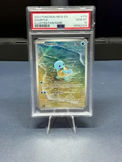 2023 151 Pokemon Mew EN Squirtle Illustration Rare 170/165 PSA 10 - Image 1