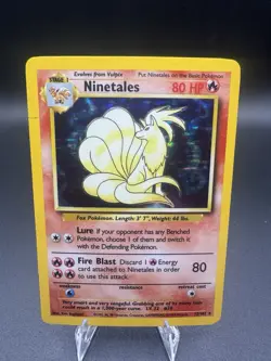 Ninetales Holo Rare Pokemon 12/102 1999 Unlimited Base Set MP - Image 1