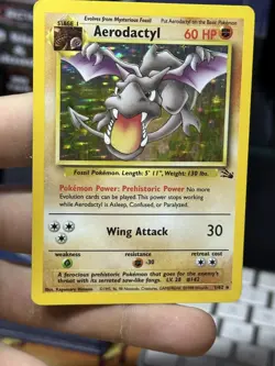 #4 Aerodactyl 1/62 Fossil 1999 Holo Rare WOTC Pokemon Card TCG - Image 4