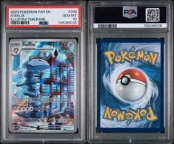 2023 POKEMON PAR EN-PARADOX RIFT ILLUSTRATION RARE #208 STEELIX PSA 10 - Image 2