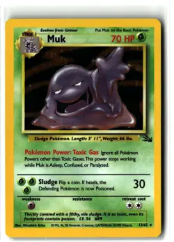 Muk ⭐ 13/62 Holo Rare Fossil 1999 Pokemon MP - Image 1