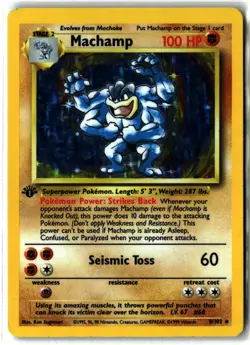 Machamp ⭐ 8/102 1st Edition Holo Rare Base Set 1999 Pokemon MP - Image 1
