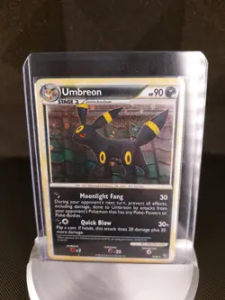 Pokemon 2010 Umbreon 10/90 Undaunted Holo Huge Swirl - Image 1