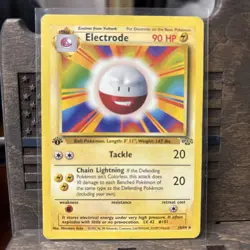 Pokemon TCG 1st Edition Electrode Jungle Rare ERROR 18/64 Misprint NM-LP+ - Image 1