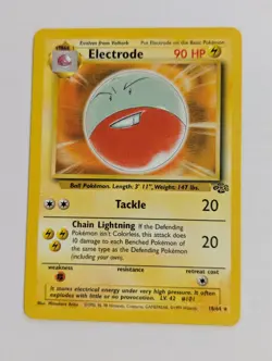 Pokemon TCG Jungle Set Electrode Card 18/64 LP - Image 1