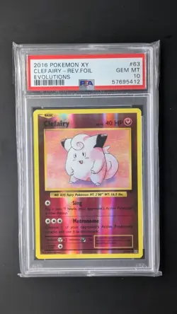 Clefairy - 63/108 - Reverse Holo - XY Evolutions - 2016 - Pokemon - PSA 10 - Image 1