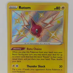 Rotom SV038/SV122 Shining Fates Baby Shiny Holo Pokemon TCG Card NM - Image 2