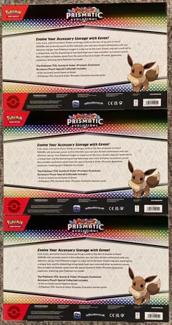Pokemon Prismatic Evolutions Accessory Pouch Special Collection Sealed LOT OF 3 - Image 2