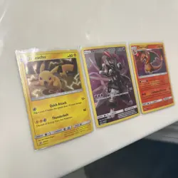 Pokemon TCG Armored Mewtwo SM228 & Charizard SM226 & Pikachu SM227 Holo Set - Image 1
