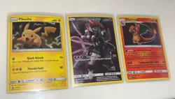 Pokemon TCG Armored Mewtwo SM228 & Charizard SM226 & Pikachu SM227 Holo Set - Image 2