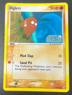 Diglett 50/100 EX Crystal Guardians Stamped Reverse Holo Pokemon TCG Card LP - Image 1