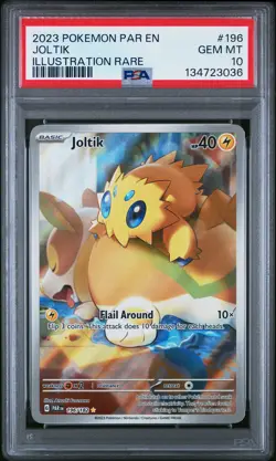 2023 POKEMON PAR EN-PARADOX RIFT ILLUSTRATION RARE #196 JOLTIK PSA 10 - Image 1
