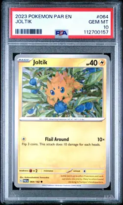 PSA 10 - 2023 POKEMON PAR EN-PARADOX RIFT 064 JOLTIK | POP 1 - Image 1