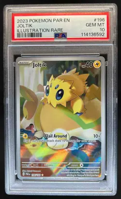 2023 Pokemon SV Paradox Rift PAR EN Joltik #196/182 PSA 10 - Image 1
