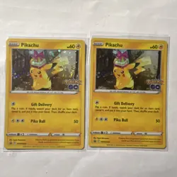 Pokemon TCG Pikachu GO Promo Card Lot SWSH234 Foil & Regular x2 English - Image 1
