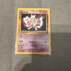 NM-Mewtwo Kids WB Presents Pokemon The First Movie Rare 1995 pokemon card No. 3 - Image 1