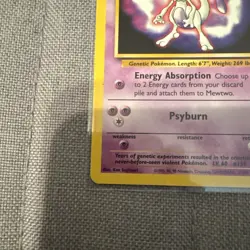 NM-Mewtwo Kids WB Presents Pokemon The First Movie Rare 1995 pokemon card No. 3 - Image 5